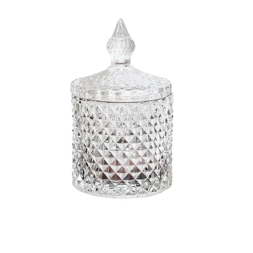 CLQYXRMVC Butterdose Butterdose, klares Glas, gestreift, Bonbonglas for Küchenvase, Wattestäbchenhalter Butterbehälter von CLQYXRMVC
