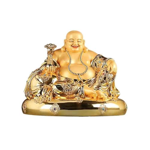 CLQYXRMVC Feng-Shui-Statue Buddha-Statue aus reinem Kupfer for die Anbetung im Haushalt, Gottheitsstatue for Reichtum und Dekoration Reichtum Glücksfigur(Mittel) von CLQYXRMVC