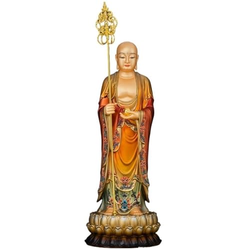 CLQYXRMVC Feng-Shui-Statue Goldene Familie Buddha Halle Reines Kupfer Buddha Statue Ornament Stehende Statue Wohnzimmer Bietet Sheng Tang CAI Reichtum Glücksfigur(Mittel) von CLQYXRMVC