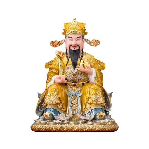 CLQYXRMVC Feng-Shui-Statue Weißer Marmor Gott des Reichtums Home Sacrifice Fortune Culture Buddha Statue Firmenbüro eröffnet Reichtum Glücksfigur(Mittel) von CLQYXRMVC