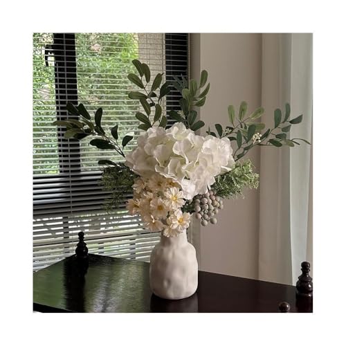 CLQYXRMVC Gefälschte Blumen Blumenstrauß mit Vase Hortensien Grün Simulation Blumen Seidenblumen Desktop Wohnzimmer Esstisch künstliche Blumen Dekoration CLQYXRMVC Gefälschte Blumen Blumenstrauß mit Vase Hortensien Grün Simulation Blumen Seidenblumen Desktop Wohnzimmer Esstisch künstliche Blumen Dekoration von CLQYXRMVC