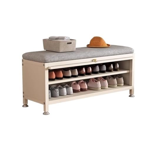 CLQYXRMVC Schuhbank im Eingangsbereich Eingangstür-Lagerregal, mehrschichtiger Schuhschrank, Bank, integriertes kleines, schmales Schuhregal Eingangsbank(100cm) von CLQYXRMVC