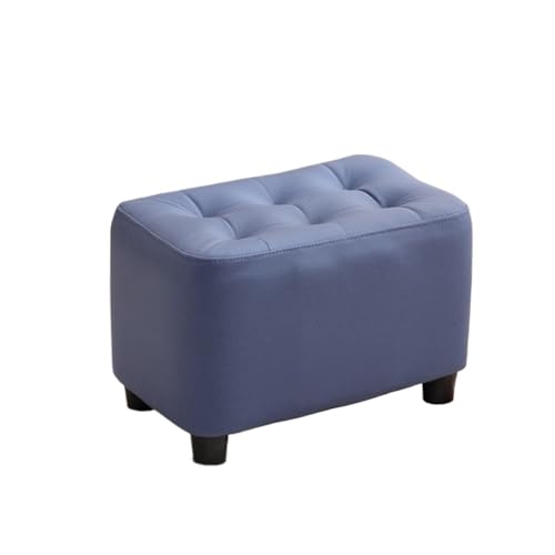 CLQYXRMVC Schuhbank im Eingangsbereich Schuhputzhocker, Kleiner Hocker, Haushaltshocker, Massivholz, Stoff, Sofahocker, Fußstütze, Wohnzimmer, Tür, Zuhause, Schuhputzbank Eingangsbank(Blue) von CLQYXRMVC