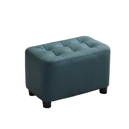 CLQYXRMVC Schuhbank im Eingangsbereich Schuhputzhocker, Kleiner Hocker, Haushaltshocker, Massivholz, Stoff, Sofahocker, Fußstütze, Wohnzimmer, Tür, Zuhause, Schuhputzbank Eingangsbank(Dark Green) von CLQYXRMVC