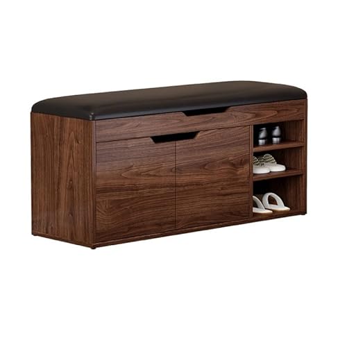 CLQYXRMVC Schuhbank im Eingangsbereich Schuhschrank aus massivem Holz, weiche Sitzbank, integrierte Bank, Eingangsbereich, Aufbewahrungsschuhbank Eingangsbank(100cm) von CLQYXRMVC