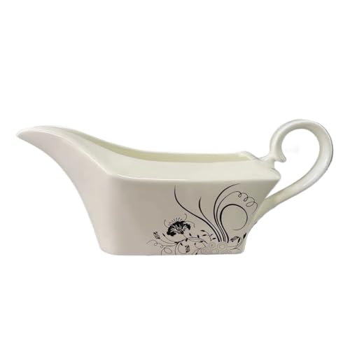 CLQYXRMVC Soßenkanne Bone China vergoldeten Rand Sauce Boot geformt Sauce Pan mit Griff Haushalt Milch Krug Sauciere mit Deckel CLQYXRMVC Soßenkanne Bone China vergoldeten Rand Sauce Boot geformt Sauce Pan mit Griff Haushalt Milch Krug Sauciere mit Deckel von CLQYXRMVC