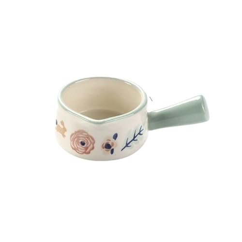 CLQYXRMVC Soßenkanne Handbemalter Milchkrug mit Griff Keramik-Tauchuntertasse Western Steak Sauce Pot Sauciere mit Deckel(Blue) von CLQYXRMVC