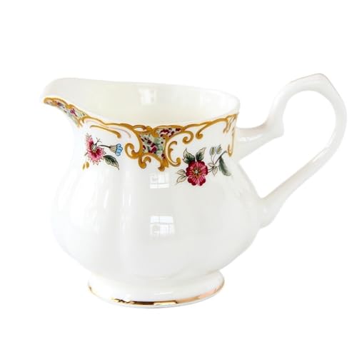 CLQYXRMVC Soßenkanne Keramik-Milchkrug mit Griff und Tropfauslauf, for den Heimgebrauch, Mehrzweck-Saucentopf, Sauciere Sauciere mit Deckel(Red) von CLQYXRMVC