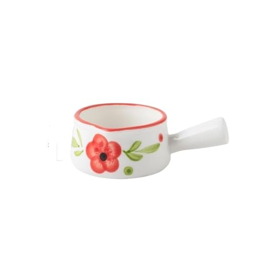 CLQYXRMVC Soßenkanne Mini-Milchkrug mit Griff, Haushaltskeramik, spitzer Mund, Soßentopf, Kaffeesahnebehälter Sauciere mit Deckel(Weiß) von CLQYXRMVC
