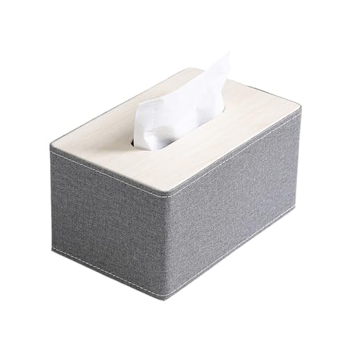 CLQYXRMVC Taschentuchbox-Abdeckung Taschentuchbox aus Stoff, quadratisch, in kontrastierender Farbe, for Zuhause, Hotel, Toilette, Schreibtisch Dekorativer Taschentuchhalter(Grigio) von CLQYXRMVC