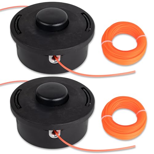 CLSR2U 25-2 Bump Feed Trimmerkopf mit 120 m Unkrautschnur, kompatibel mit St ihl FS100 FS100RX FS110 FS120 FS130 FS250 FS55 FS83 FS240 FS55R FS85 FS90R FS130R FR106 ersetzt 4002 710 2191, 2 Stück von CLSR2U