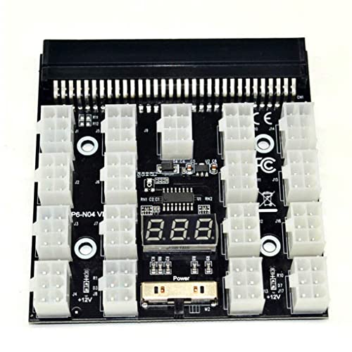 CLSSLVVBN 12V 1200W 17 x 6Pin Mining Server Breakout Board Netzteil Adapter Konverter LED Bildschirm Kartenkomponente, Typ 1 von CLSSLVVBN