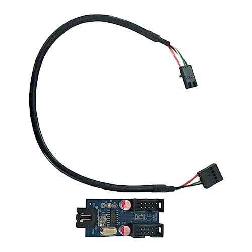 CLSSLVVBN Computer Motherboard USB 9pin Interface Header Mainboard Extender 1 zu 2 Converter Splitter Hub Connector Zubehör von CLSSLVVBN