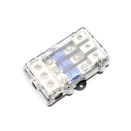CLSSLVVBN Universal Auto Boot staubdicht 3 Wege 24 V Sicherungsblock Fahrzeug Stromverteilertafel 1 in 3 out Sicherungshalter Fall mit Deckel von CLSSLVVBN