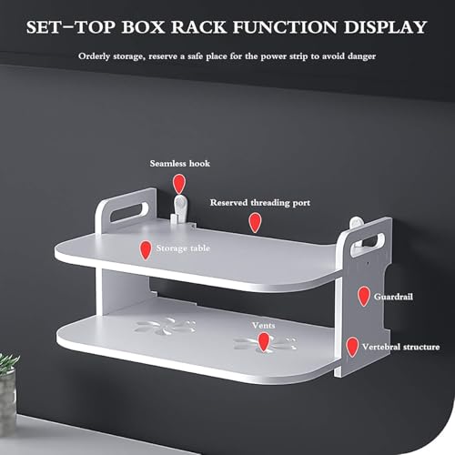 CLSSLVVBN Wandbox Router Regal und gut verarbeitet, hervorragende Tragfähigkeit, robuste und zuverlässige Router Regal Set Top Aufbewahrungsbox CLSSLVVBN Wandbox Router Regal und gut verarbeitet, hervorragende Tragfähigkeit, robuste und zuverlässige Router Regal Set Top Aufbewahrungsbox von CLSSLVVBN