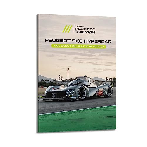 2023 Hypercar Poster für Peugeot 9X8#93 Rennsportwagen Poster Dekorative Malerei Leinwand Wandposter und Kunstbild Druck Moderne Familie Schlafzimmer Dekor Poster von CLTE