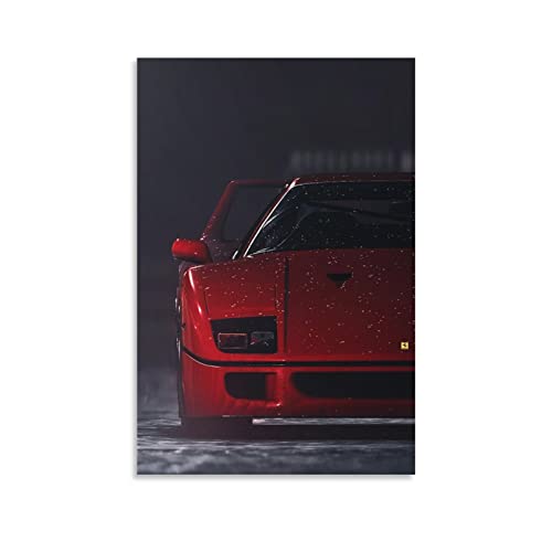 Hyper Car Poster für Ferrari F40 Supercar Sport Car Racing Car Poster Dekorative Malerei Leinwand Wandposter und Kunstbild Druck Moderne Familie Schlafzimmer Dekor Poster von CLTE