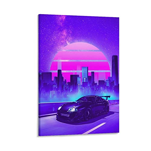 JDM Sports Car Poster Supra Racing Car Poster Dekorative Malerei Leinwand Wandposter und Kunstbild Druck Moderne Familie Schlafzimmer Dekor Poster von CLTE