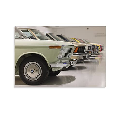 Klassische Sportwagen für BMW Oldtimer 2002 Poster Dekorative Malerei Leinwand Wandposter und Kunstbild Druck Moderne Familie Schlafzimmer Dekor Poster von CLTE