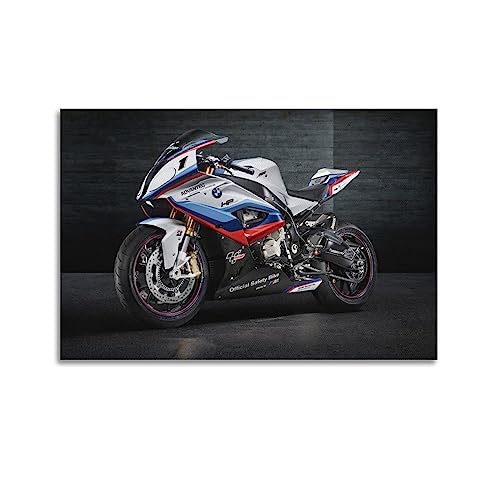 Motorräder Poster für BMW S1000rr Motogp Sicherheitsrad Poster Dekorative Malerei Leinwand Wandposter und Kunstbild Druck Modern Familie Schlafzimmer Dekor Poster von CLTE