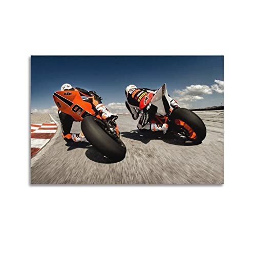 Motorräder Poster für KTM Rennauto Motorrad Motorsport Poster Dekorative Malerei Leinwand Wandposter und Kunstbild Druck Moderne Familie Schlafzimmer Dekor Poster von CLTE