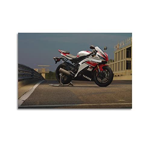 Motorräder Poster für Yamaha R6 Motorrad Motorsport Poster Dekorative Malerei Leinwand Wandposter und Kunstbild Druck Modern Familie Schlafzimmer Dekor Poster von CLTE