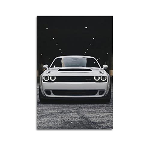 Sportwagen-Poster für Dodge Challenger SRT Rennauto Supercar Poster Dekorative Malerei Leinwand Wandposter und Kunstbild Druck Moderne Familie Schlafzimmer Dekor Poster von CLTE