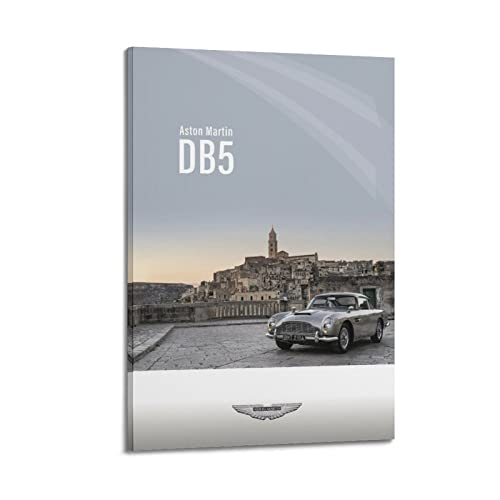 Vintage Supercar Poster für Aston Martin DB5 Classic British Sports Car Poster Dekorative Malerei Leinwand Wandposter und Kunstbild Druck Moderne Familie Schlafzimmer Dekor Poster von CLTE