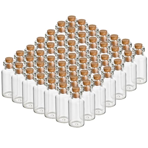 CLTPY Reagenzglas Mit Korken 100 Stück 5ml Kleine Gläser Reagenzgläser Mini Glasflaschen Mit Korken Glas Wunschflaschen 18 X 40mm Für DIY Gastgeschenke Hochzeit Party Dekoration Gewürzgläser von CLTPY