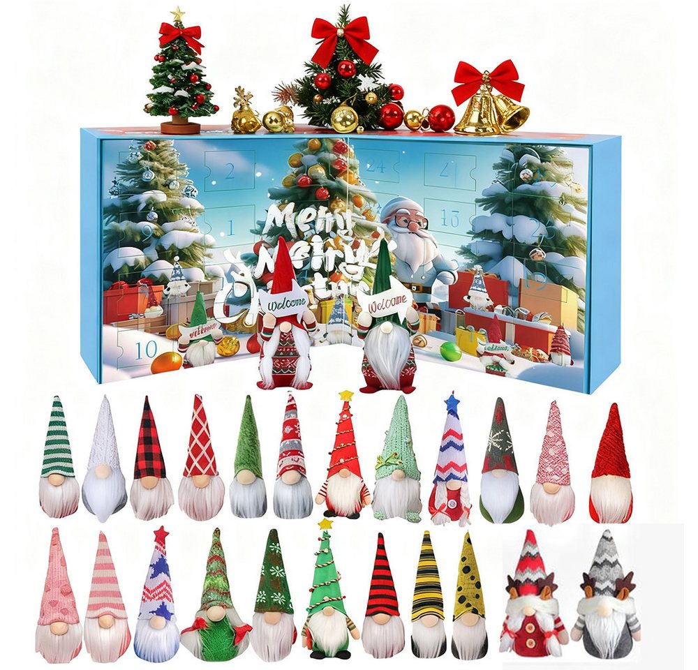 CLTYQ Adventskalender Gnome Adventskalender 2025, 24 Tage Weihnachtsgnome Countdown, Weihnachtsgnome-Plüschpuppen Spielzeug für Kinder und Babys CLTYQ Adventskalender Gnome Adventskalender 2025, 24 Tage Weihnachtsgnome Countdown, Weihnachtsgnome-Plüschpuppen Spielzeug für Kinder und Babys von CLTYQ