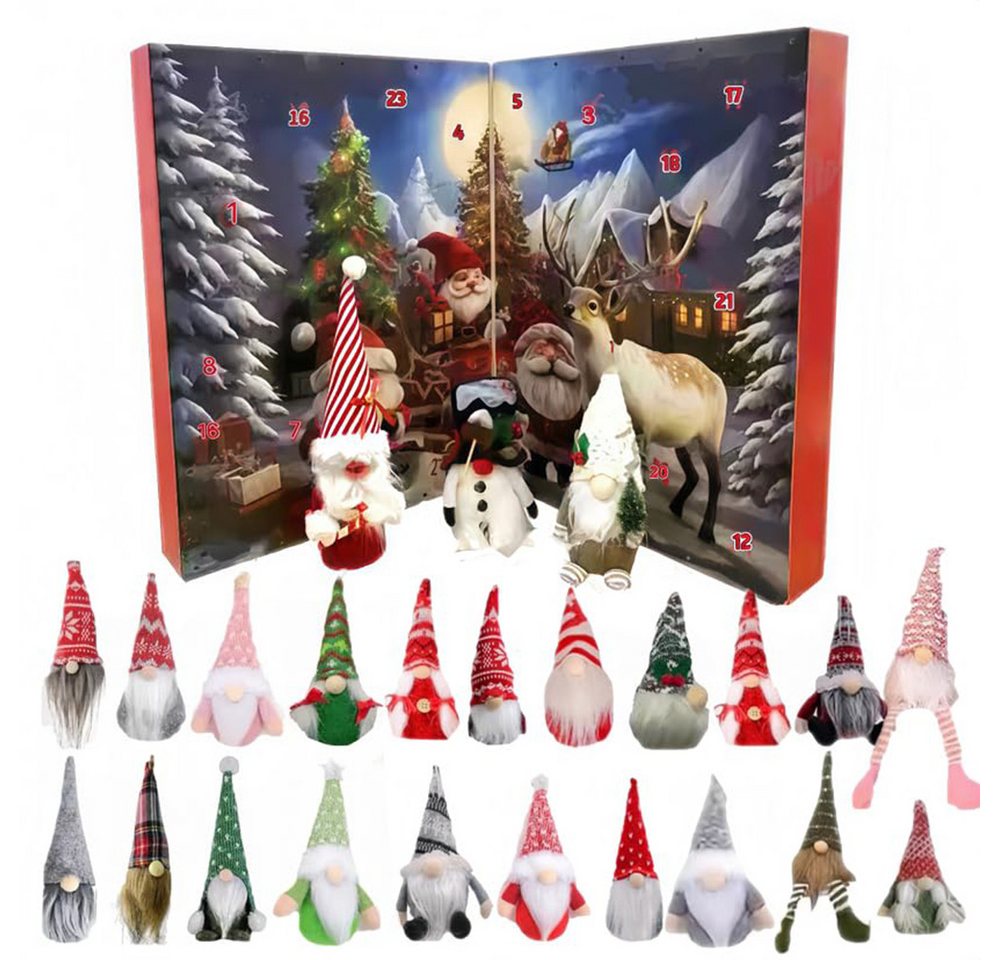 CLTYQ Adventskalender Gnomen Adventskalender 2025 Set mit 24 Gnomen Weihnachtsdekorations, Countdown-Kalendern,Weihnachtskalender,Plüschpuppen CLTYQ Adventskalender Gnomen Adventskalender 2025 Set mit 24 Gnomen Weihnachtsdekorations, Countdown-Kalendern,Weihnachtskalender,Plüschpuppen von CLTYQ