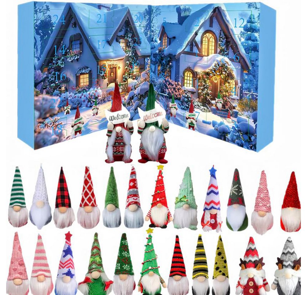 CLTYQ Adventskalender Gnomen Adventskalender 2025 Set mit 24 Gnomen Weihnachtsdekorations, Countdown-Kalendern,Weihnachtskalender,Plüschpuppen CLTYQ Adventskalender Gnomen Adventskalender 2025 Set mit 24 Gnomen Weihnachtsdekorations, Countdown-Kalendern,Weihnachtskalender,Plüschpuppen von CLTYQ
