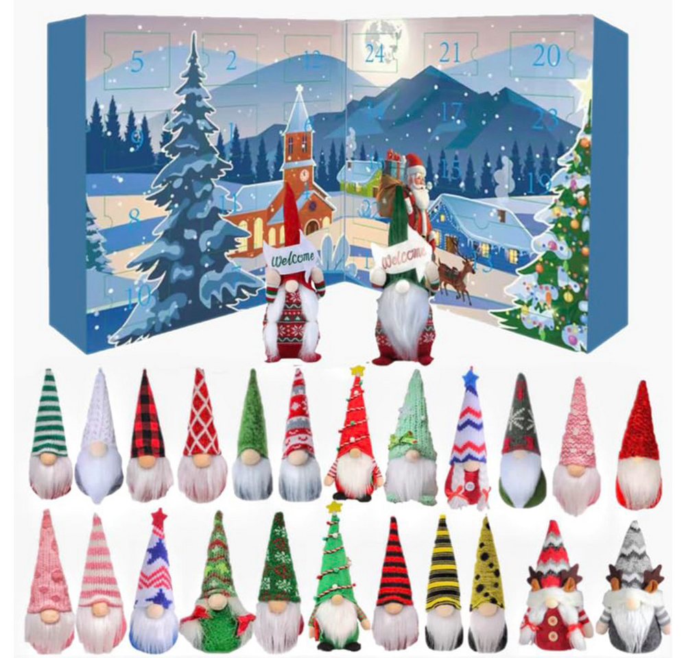 CLTYQ Adventskalender Gnomen Adventskalender 2025 Set mit 24 Gnomen Weihnachtsdekorations, Countdown-Kalendern,Weihnachtskalender,Plüschpuppen CLTYQ Adventskalender Gnomen Adventskalender 2025 Set mit 24 Gnomen Weihnachtsdekorations, Countdown-Kalendern,Weihnachtskalender,Plüschpuppen von CLTYQ