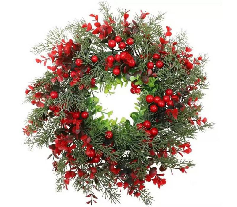CLTYQ Dekokranz Weihnachtskranz, Künstlicher Weihnachtskranz Weihnachten Beerenkranz, Dekokranz- Weihnachtsdeko - Tischkranz - Weihnachtskranz CLTYQ Dekokranz Weihnachtskranz, Künstlicher Weihnachtskranz Weihnachten Beerenkranz, Dekokranz- Weihnachtsdeko - Tischkranz - Weihnachtskranz von CLTYQ