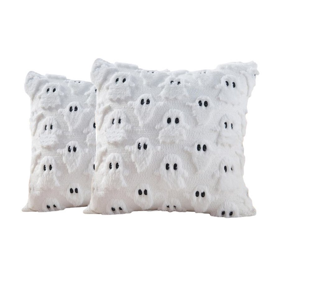 CLTYQ Kissenbezug Halloween Kissenbezüge 45*45cm,weiche Gruseliger Geisterkissenbezüge, (2 Stück), geeignet für Sofa, Bett, Veranda, Wohnzimmer Halloween Dekoration von CLTYQ