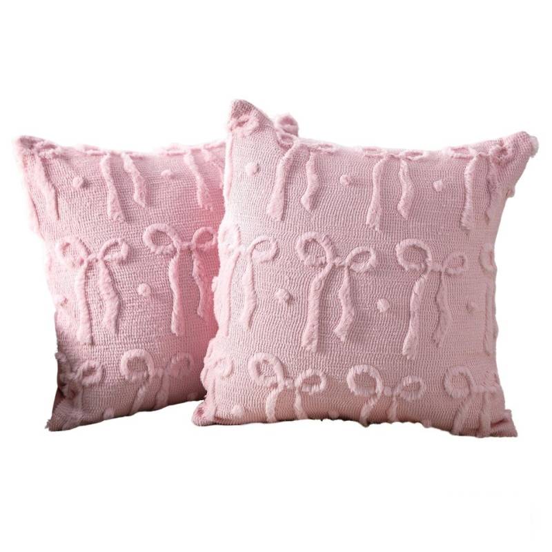 CLTYQ Kissenbezug Dekorative Kissenbezüge mit Schleife, Weihnachtskissenbezüge 45x45 cm, (2 Stück), weicher Plüsch, für Bett, Sofa, Couch, Wohnzimmer von CLTYQ