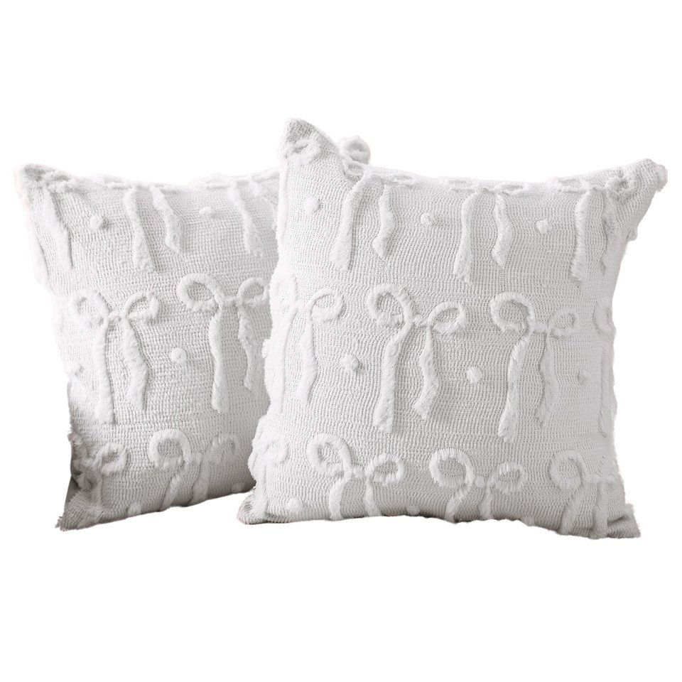 CLTYQ Kissenbezug Dekorative Kissenbezüge mit Schleife, Weihnachtskissenbezüge 45x45 cm, (2 Stück), weicher Plüsch, für Bett, Sofa, Couch, Wohnzimmer von CLTYQ