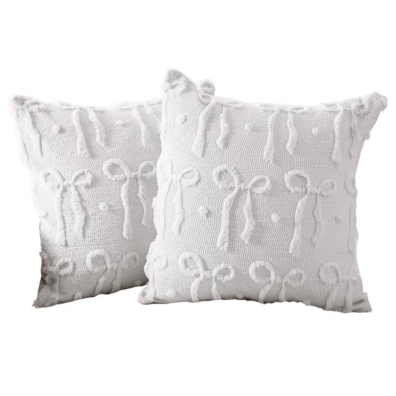 CLTYQ Kissenbezug Dekorative Kissenbezüge mit Schleife, Weihnachtskissenbezüge 45x45 cm, (2 Stück), weicher Plüsch, für Bett, Sofa, Couch, Wohnzimmer von CLTYQ