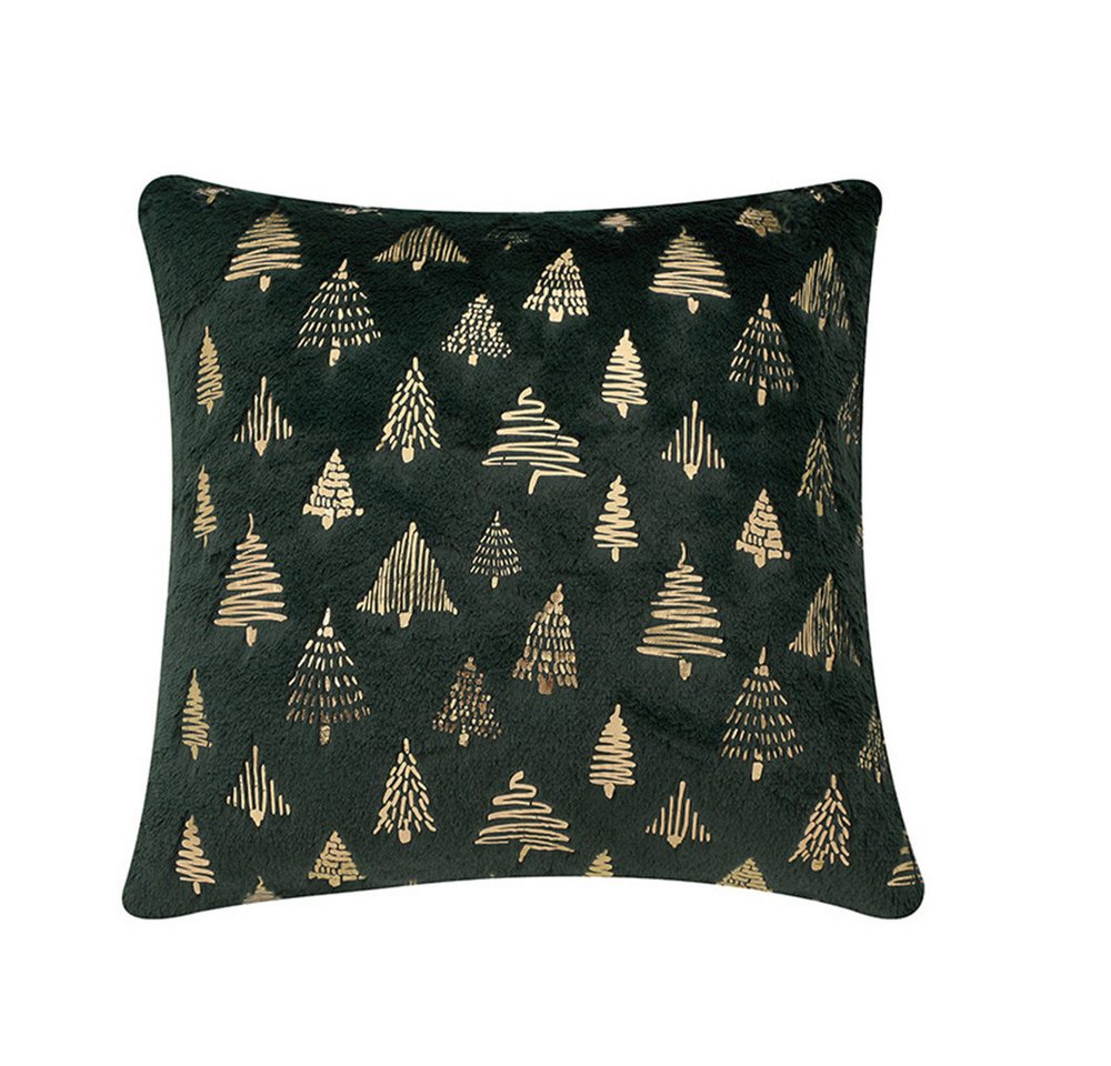 CLTYQ Kissenbezug Kissenbezug Weihnachten Glitter gedruckt Dekorative Kissen 45x45 cm, 2 Stück Weihnachtsdeko Kissenbezug Weihnachtsdekor Sofa Couch von CLTYQ