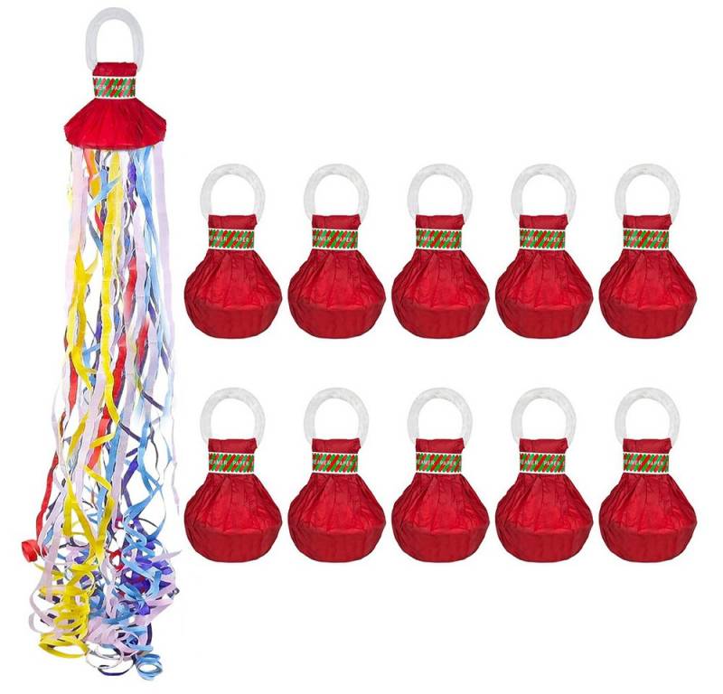 CLTYQ Konfetti 10er Pack Handwerfer-Konfetti-Bombe, Party Popper, Silvester Handmade Wurfband für Hochzeiten, Weihnachten von CLTYQ