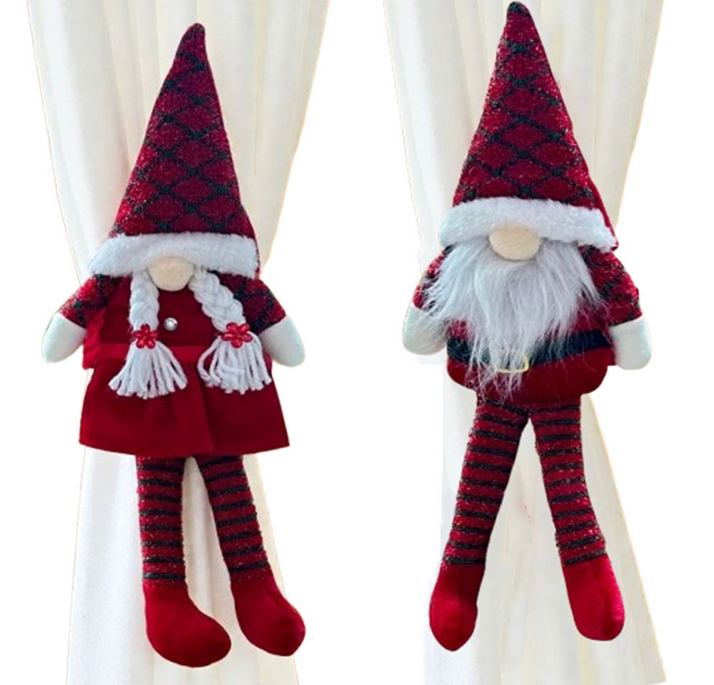 CLTYQ Raffhalter 2er-Set Weihnachtsvorhang-Bandhalter,Herr und Frau Gnom für Vorhänge, festliche Themen-Gurt-Clips,Ideal zur Dekoration von Zuhause CLTYQ Raffhalter 2er-Set Weihnachtsvorhang-Bandhalter,Herr und Frau Gnom für Vorhänge, festliche Themen-Gurt-Clips,Ideal zur Dekoration von Zuhause von CLTYQ