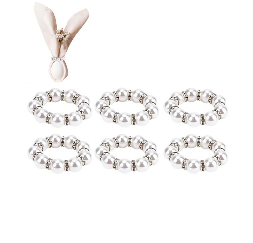 CLTYQ Serviettenring Perle Serviettenringe, 6 Stück Serviettenringe Schnallen Metall, Schnallen Serviette Ringe gestreckt Strass Serviettenring Halter CLTYQ Serviettenring Perle Serviettenringe, 6 Stück Serviettenringe Schnallen Metall, Schnallen Serviette Ringe gestreckt Strass Serviettenring Halter von CLTYQ