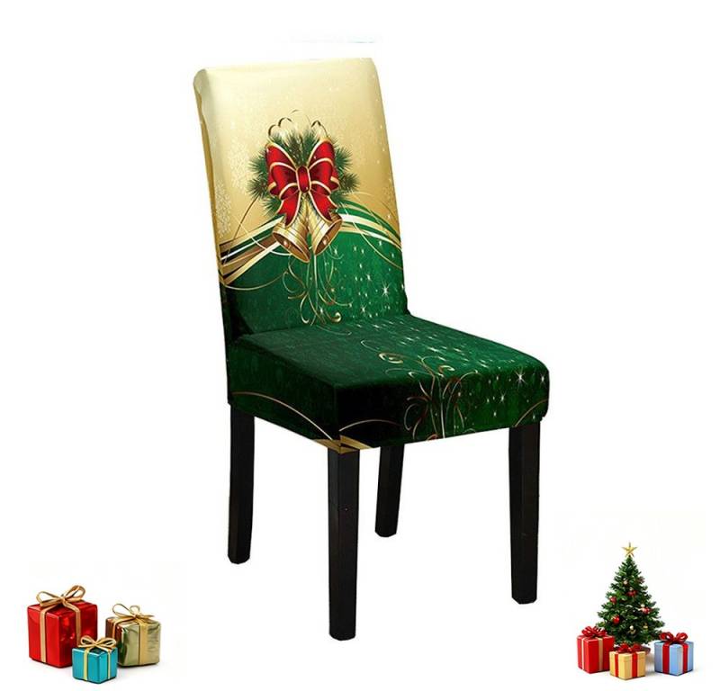 CLTYQ Stuhlhusse Weihnachtsstuhlbezug mit elastischer Rückenabdeckung,waschbar, Design mit Weihnachtsbaum von Santa Claus,für Küche, Esszimmer CLTYQ Stuhlhusse Weihnachtsstuhlbezug mit elastischer Rückenabdeckung,waschbar, Design mit Weihnachtsbaum von Santa Claus,für Küche, Esszimmer von CLTYQ