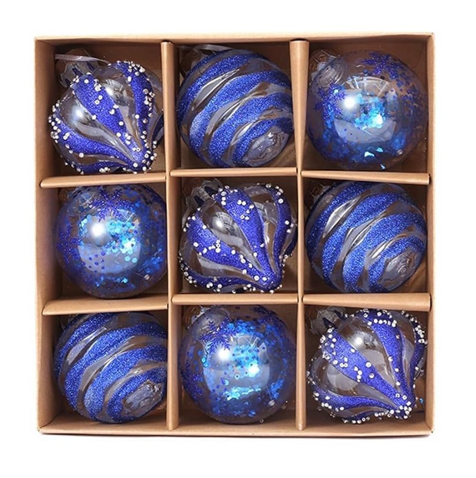 CLTYQ Weihnachtsbaumkugel 9 WWeihnachtskugel-Set, Kunststoff-Weihnachtsbaumdekoration, für Weihnachtsbaumdekoration, Partys, Hochzeitsdekoration CLTYQ Weihnachtsbaumkugel 9 WWeihnachtskugel-Set, Kunststoff-Weihnachtsbaumdekoration, für Weihnachtsbaumdekoration, Partys, Hochzeitsdekoration von CLTYQ