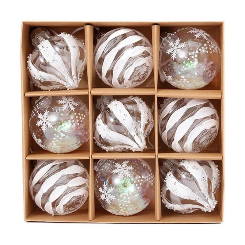 CLTYQ Weihnachtsbaumkugel 9 WWeihnachtskugel-Set, Kunststoff-Weihnachtsbaumdekoration, für Weihnachtsbaumdekoration, Partys, Hochzeitsdekoration CLTYQ Weihnachtsbaumkugel 9 WWeihnachtskugel-Set, Kunststoff-Weihnachtsbaumdekoration, für Weihnachtsbaumdekoration, Partys, Hochzeitsdekoration von CLTYQ