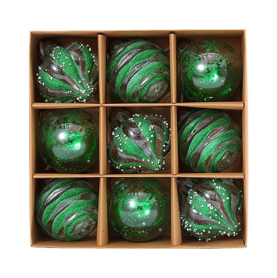 CLTYQ Weihnachtsbaumkugel 9 WWeihnachtskugel-Set, Kunststoff-Weihnachtsbaumdekoration, für Weihnachtsbaumdekoration, Partys, Hochzeitsdekoration CLTYQ Weihnachtsbaumkugel 9 WWeihnachtskugel-Set, Kunststoff-Weihnachtsbaumdekoration, für Weihnachtsbaumdekoration, Partys, Hochzeitsdekoration von CLTYQ
