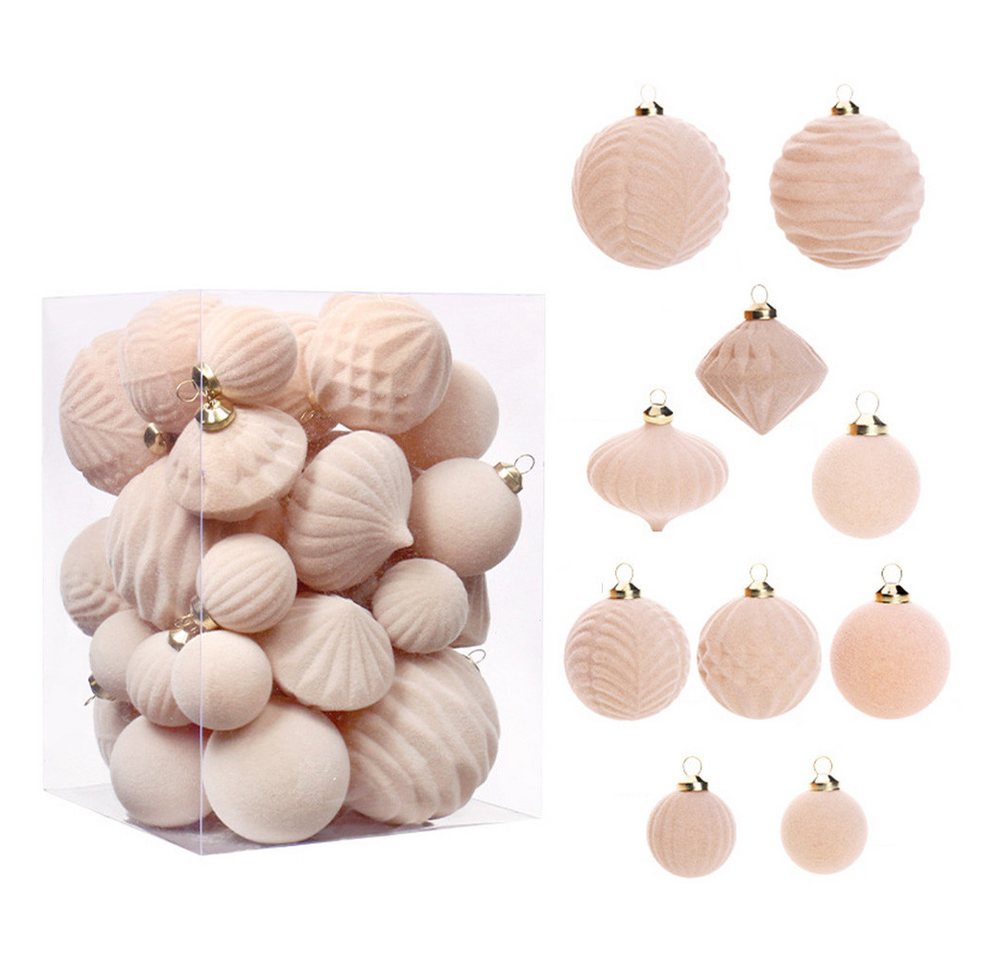CLTYQ Weihnachtsbaumkugel Weihnachtskugeln 35er Set Samt Weihnachtskugel Ornamente Set, Plastik Weihnachtsbaum Kugeln für Weihnachtsfeiertag Dekoration CLTYQ Weihnachtsbaumkugel Weihnachtskugeln 35er Set Samt Weihnachtskugel Ornamente Set, Plastik Weihnachtsbaum Kugeln für Weihnachtsfeiertag Dekoration von CLTYQ