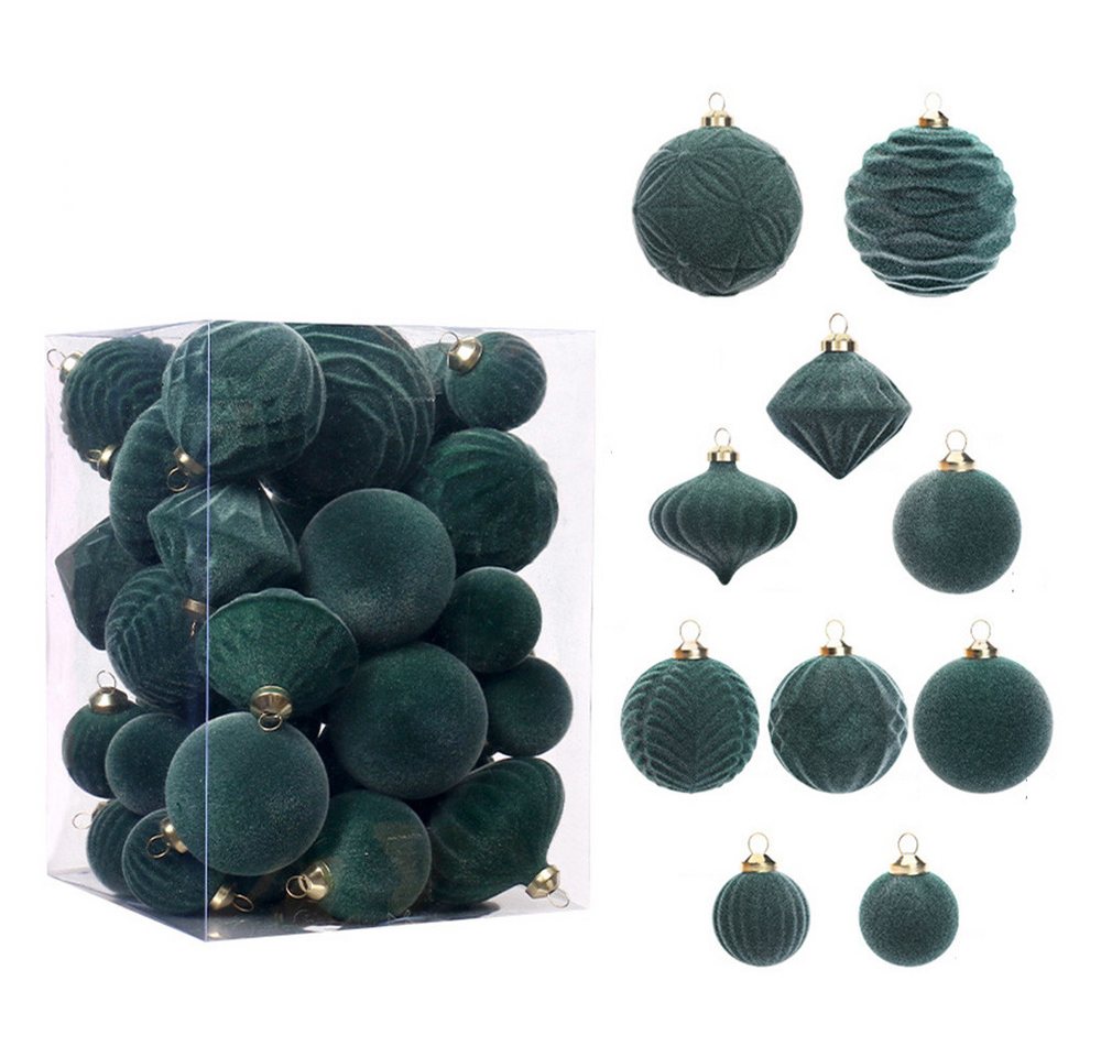 CLTYQ Weihnachtsbaumkugel Weihnachtskugeln 35er Set Samt Weihnachtskugel Ornamente Set, Plastik Weihnachtsbaum Kugeln für Weihnachtsfeiertag Dekoration CLTYQ Weihnachtsbaumkugel Weihnachtskugeln 35er Set Samt Weihnachtskugel Ornamente Set, Plastik Weihnachtsbaum Kugeln für Weihnachtsfeiertag Dekoration von CLTYQ