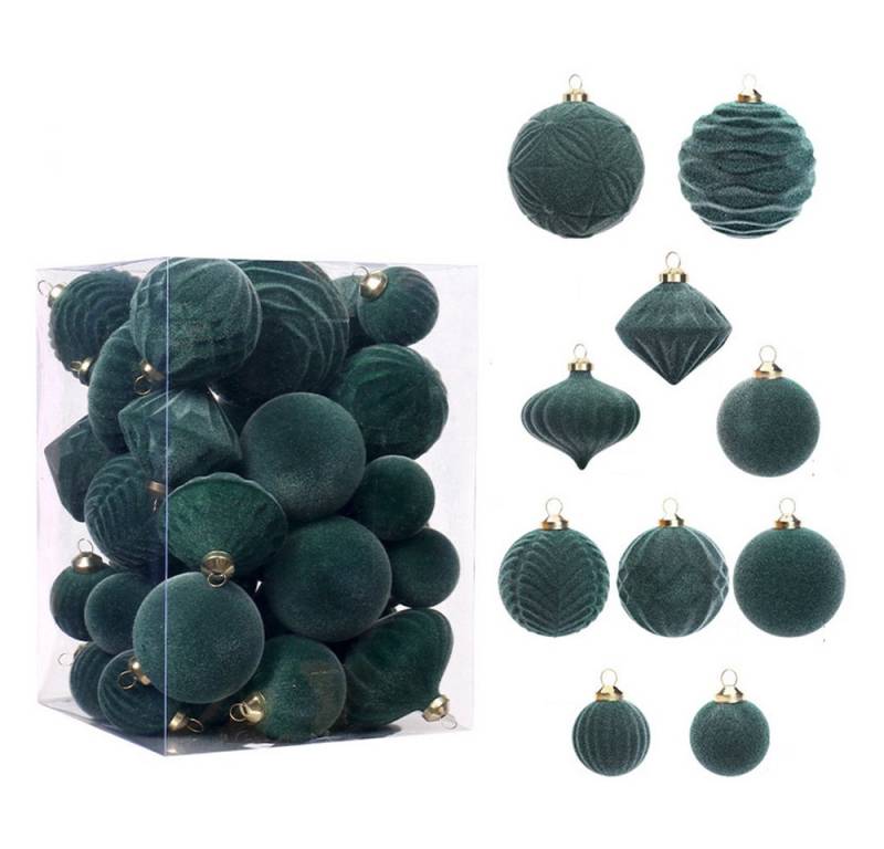CLTYQ Weihnachtsbaumkugel Weihnachtskugeln 35er Set Samt Weihnachtskugel Ornamente Set, Plastik Weihnachtsbaum Kugeln für Weihnachtsfeiertag Dekoration CLTYQ Weihnachtsbaumkugel Weihnachtskugeln 35er Set Samt Weihnachtskugel Ornamente Set, Plastik Weihnachtsbaum Kugeln für Weihnachtsfeiertag Dekoration von CLTYQ