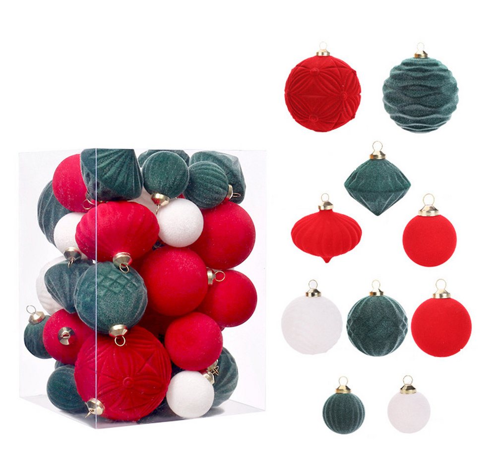 CLTYQ Weihnachtsbaumkugel Weihnachtskugeln 35er Set Samt Weihnachtskugel Ornamente Set, Plastik Weihnachtsbaum Kugeln für Weihnachtsfeiertag Dekoration CLTYQ Weihnachtsbaumkugel Weihnachtskugeln 35er Set Samt Weihnachtskugel Ornamente Set, Plastik Weihnachtsbaum Kugeln für Weihnachtsfeiertag Dekoration von CLTYQ